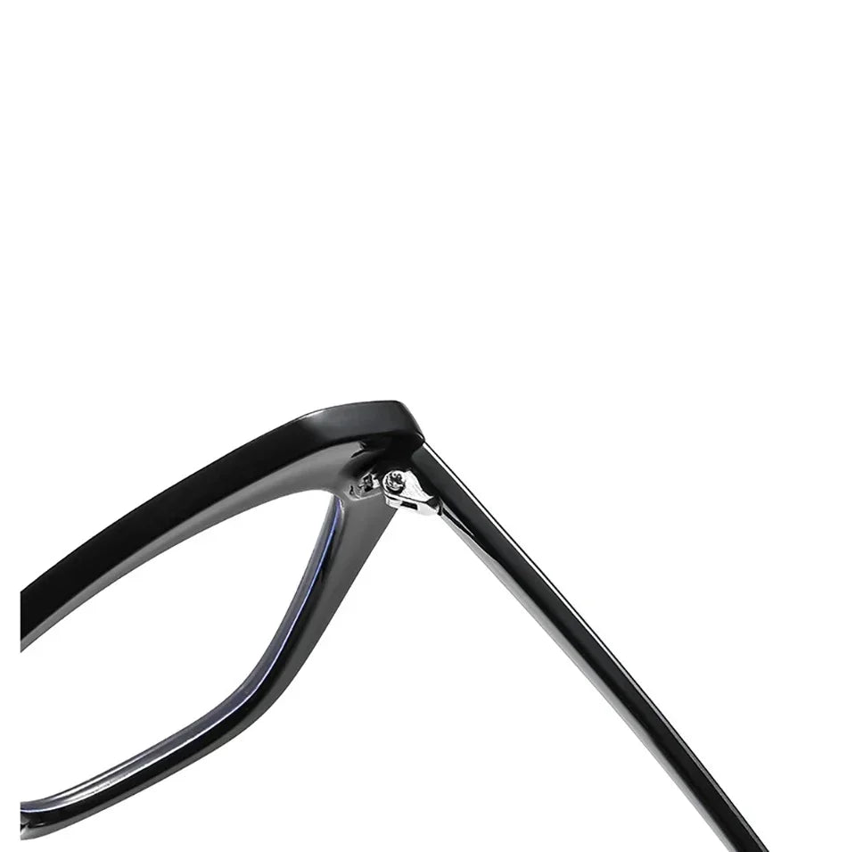 Chic Oversized Cat Eye Glasses – Color Block Blue Light