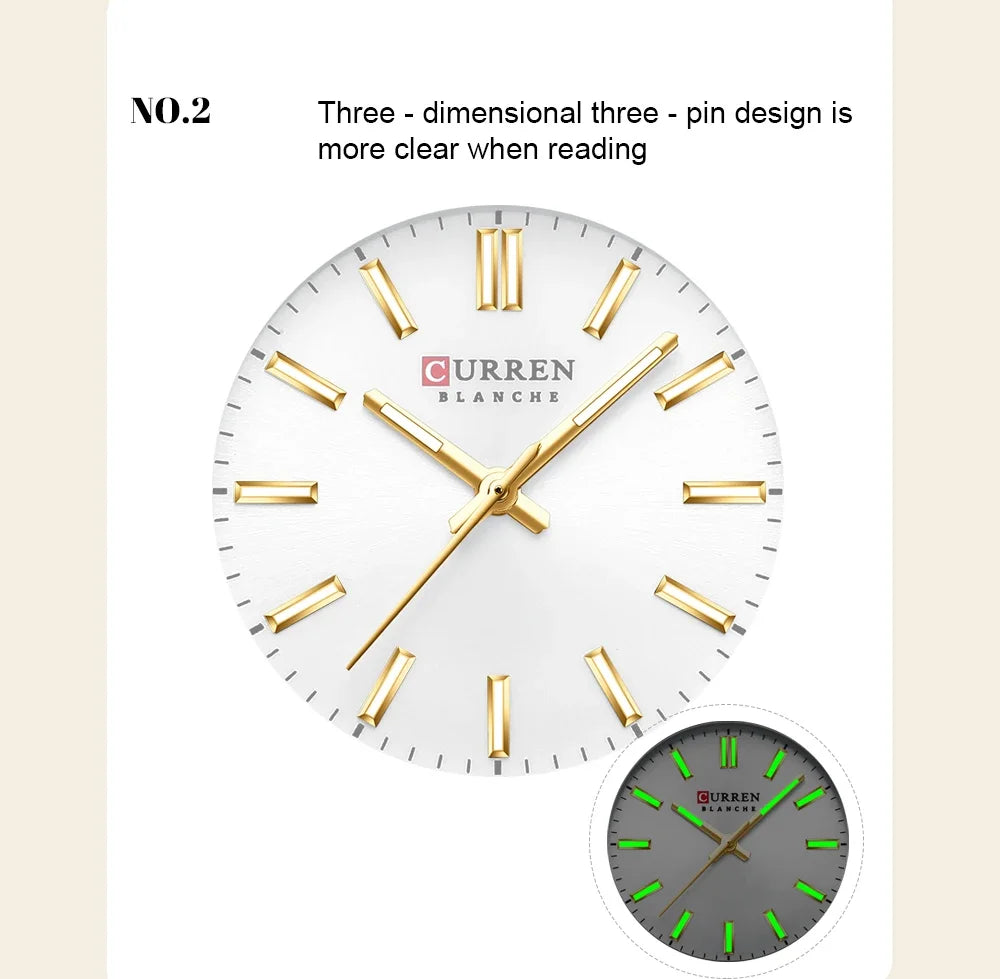 Women Stainless Steel Watch - Elegant Casual Fashion Quartz Wristwatch With Luminous Dial