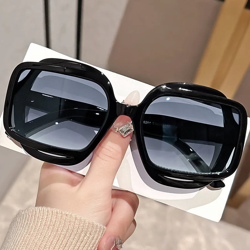 Fashion Sunglasses – Polygonal Color Blocking Square Frame for Men and Women