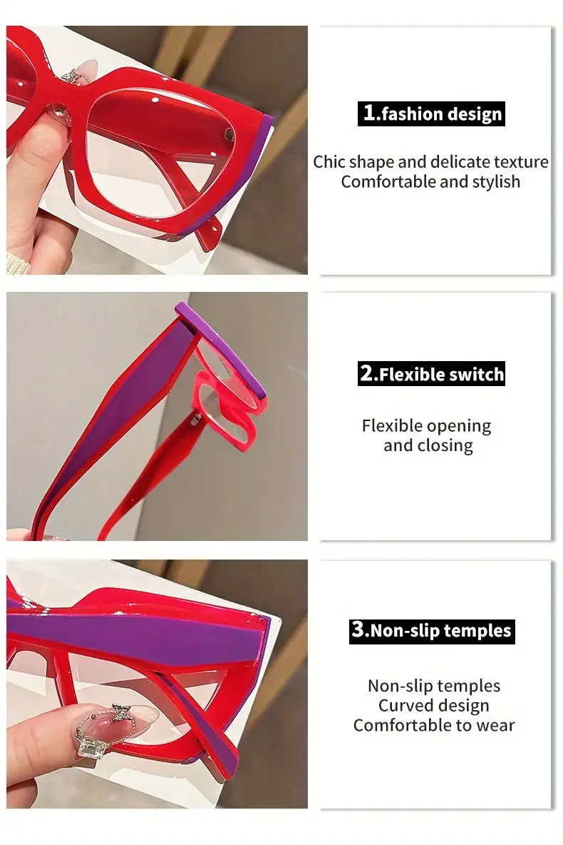 Adornity Cat Eye Reading Glasses Acetate Collection Blue Light Blocking Frame Limited Edition
