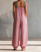 New 2026 Women's Spring Summer Striped Overalls in Stock with Zipper and Pleated Ankle Design Casual and Comfortable Jumpsuit by Adornity