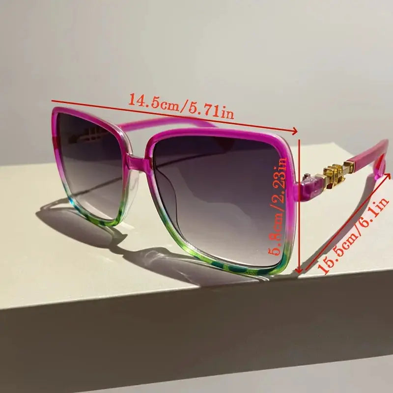 Bold Two-Tone Sunglasses – Oversized Retro Gradient Lens by Adornity