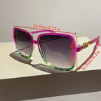 Bold Two-Tone Sunglasses – Oversized Retro Gradient Lens by Adornity