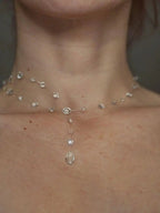 New Transparent Dewdrop Series Necklace Handmade Epoxy Resin Water Drop Collar Chain For Women Holiday Fashion Jewelry by Adornity