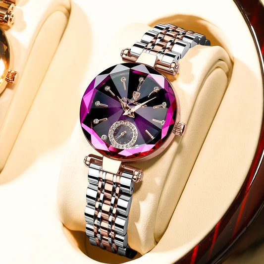 Luxury Water Resistance Women's Stainless Steel Wristwatch