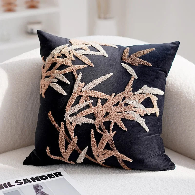 Throw Pillow Cover Retro Embroidered Cushion Waist Cover Sofa Decorative