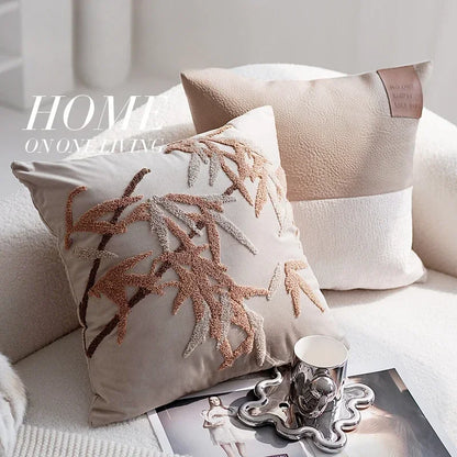 Throw Pillow Cover Retro Embroidered Cushion Waist Cover Sofa Decorative