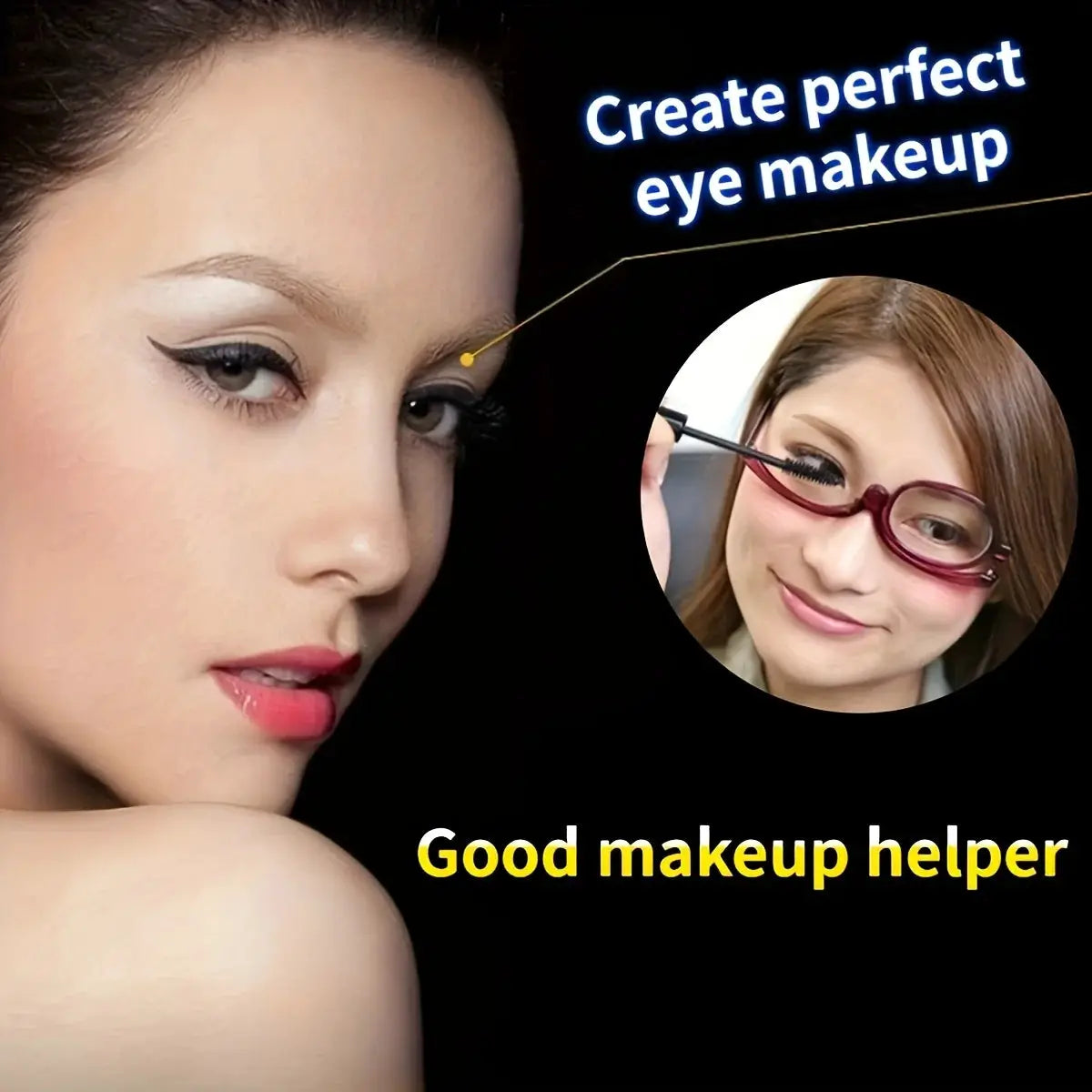 Magnifying Makeup Reading Glasses Rotating Lens Cosmetic Make Up Presbyopic Eye Glasses Readers +1.0 To +4.0 by Adornity