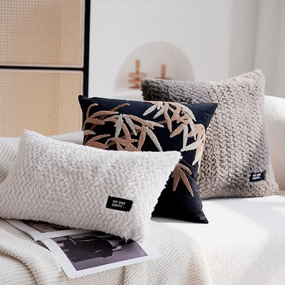 Throw Pillow Cover Retro Embroidered Cushion Waist Cover Sofa Decorative