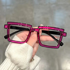 Anime Cosplay Glasses - Square Frame Clear Lens Candy Color Eyewear For Men & Women