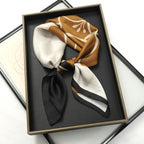 Amalfi Plaid Silk Scarf – 70x70 cm | Signature Style