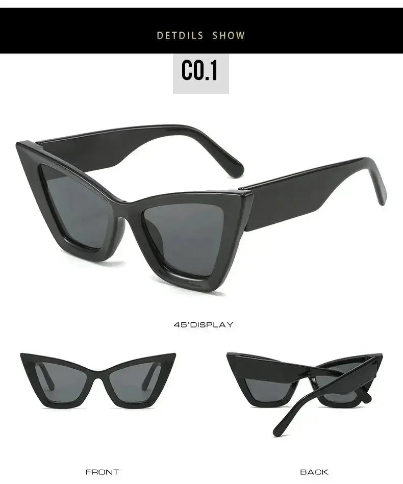 Oversized Cat-Eye Sunglasses – Vintage Frame by Adornity