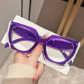 Cat Eye Reading Glasses - Women's Purple Full Rim Square Frame, Anti Blue Light