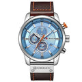 CURREN 8291 Mens Quartz Chronograph Watch Casual Leather Military Sport Fashion Gentleman Wristwatch by Adornity