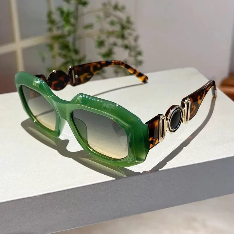 Oversized Rectangle Sunglasses – Vintage Frame by Adornity