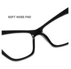 Chic Oversized Cat Eye Glasses – Color Block Blue Light