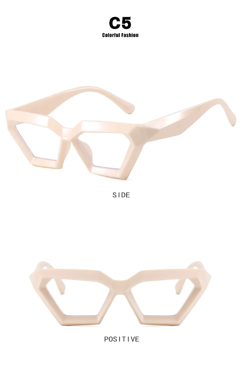 Anti Blue Light Glasses - Thick Diamond Small Frame | Fashion Optical Frames