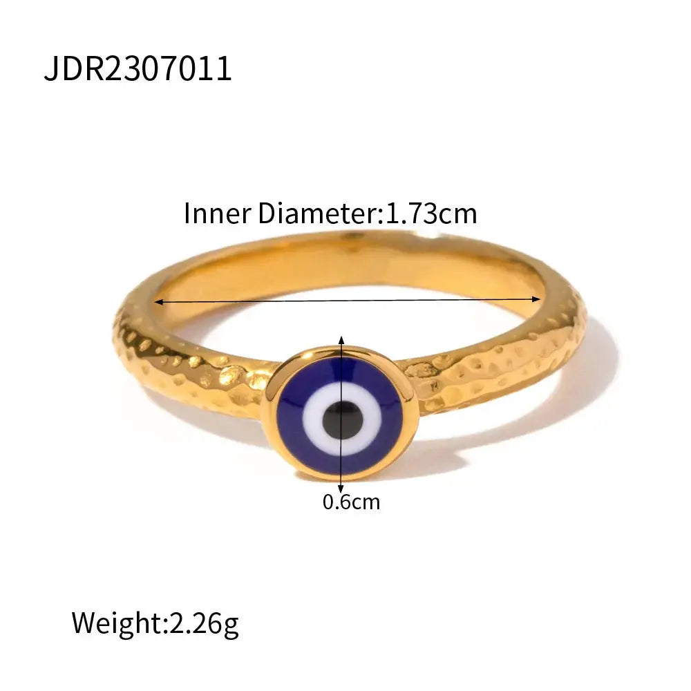 European and American Natural Stone Ring Titanium Steel Non-Fading Hand Jewelry for Women High-End Stainless Steel Jewelry by Adornity