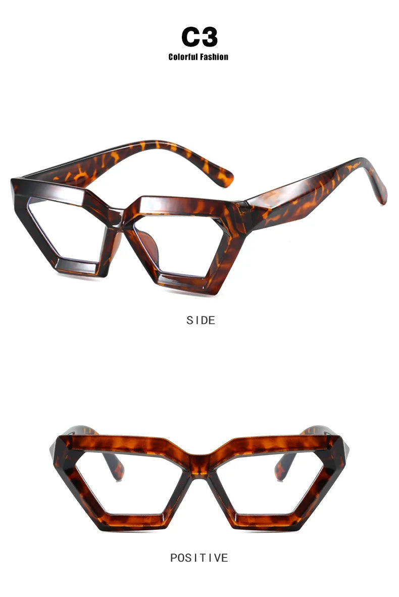 Anti Blue Light Glasses - Thick Diamond Small Frame | Fashion Optical Frames