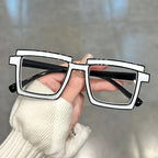 Anime Cosplay Glasses - Square Frame Clear Lens Candy Color Eyewear For Men & Women