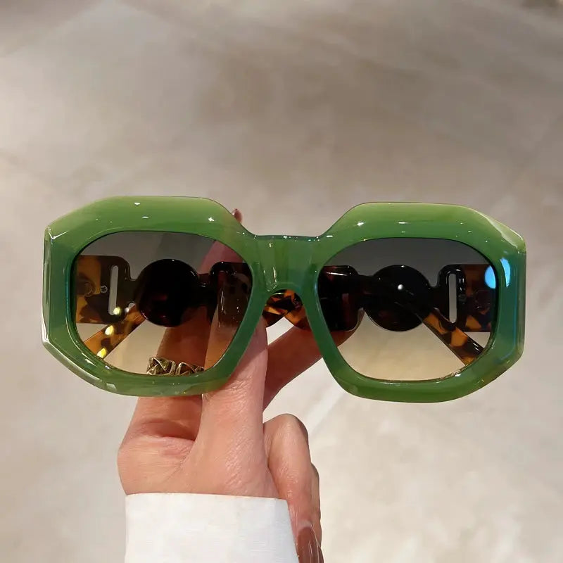 Oversized Rectangle Sunglasses – Vintage Frame by Adornity