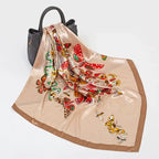 Elegant Silk Square Scarf – Satin 90x90 cm by Adornity