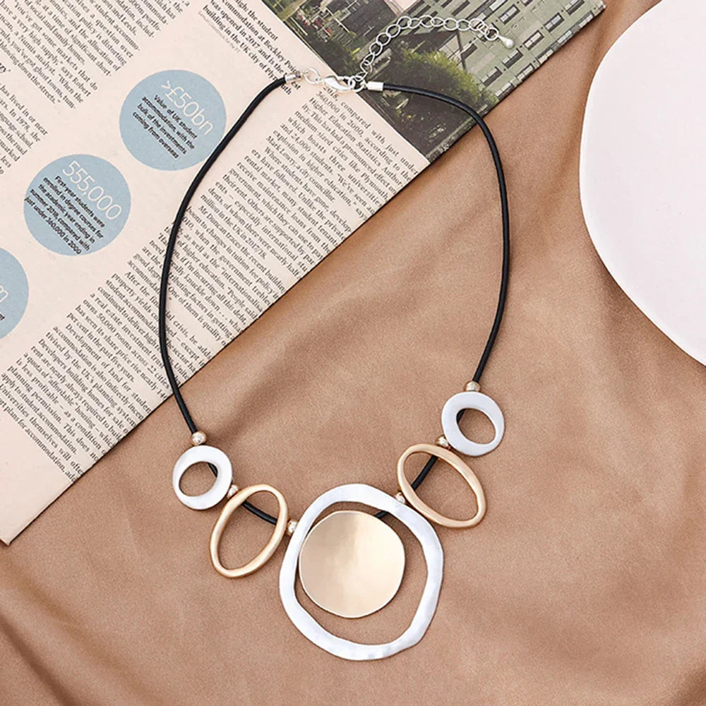 Modern Minimalist Statement Geometric Necklace