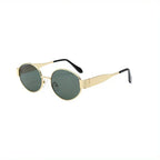 Oval Sunglasses for Women Men Trendy Metal Frame Sun Glasses Classic Shades by Adornity