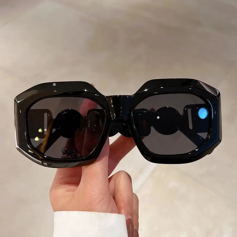 Oversized Rectangle Sunglasses – Vintage Frame by Adornity