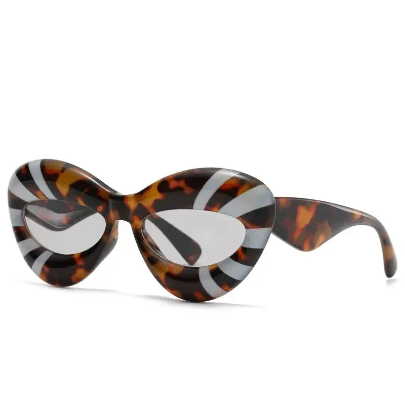 New Fashion Women Stripe Cat Eye Sunglasses For Men Luxury Brand Designer Female Sun Glasses Vintage Eyewear Shades UV400 Oculus by Adornity