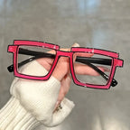 Anime Cosplay Glasses - Square Frame Clear Lens Candy Color Eyewear For Men & Women