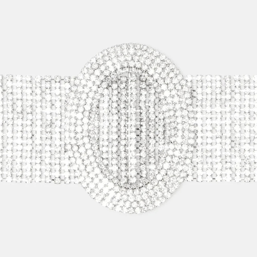 Elegant Multi-Row Rhinestone Bridal Choker Necklace