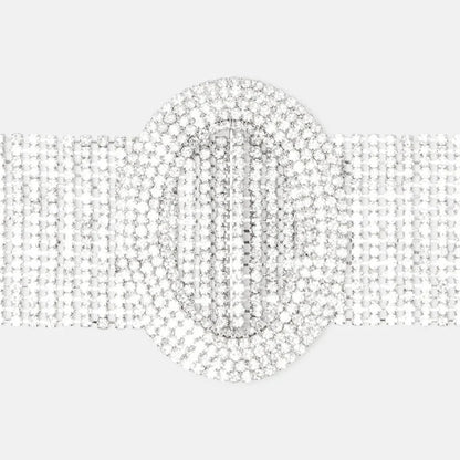 Elegant Multi-Row Rhinestone Bridal Choker Necklace