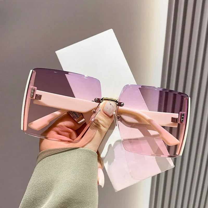 Black Square Sunglasses – Korean Style Classic Big Shades with UV Protection