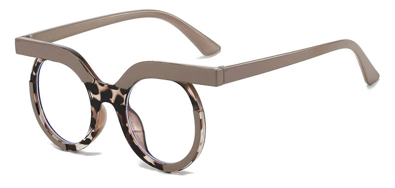 Blue Light Glasses - Women's Transparent Circular Acetate Eyeglasses Frame