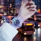 LED Light Flash Luminous Watches Women Men Boys Girls Silicone Wrist Watch Fashion Rhinestone Clock Kids Children Relogio Saati by Adornity