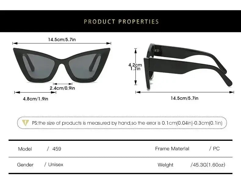 Oversized Cat-Eye Sunglasses – Vintage Frame by Adornity