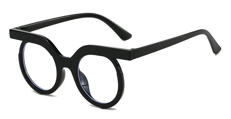 Blue Light Glasses - Women's Transparent Circular Acetate Eyeglasses Frame