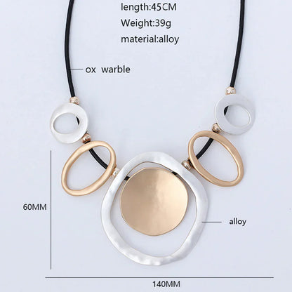 Modern Minimalist Statement Geometric Necklace