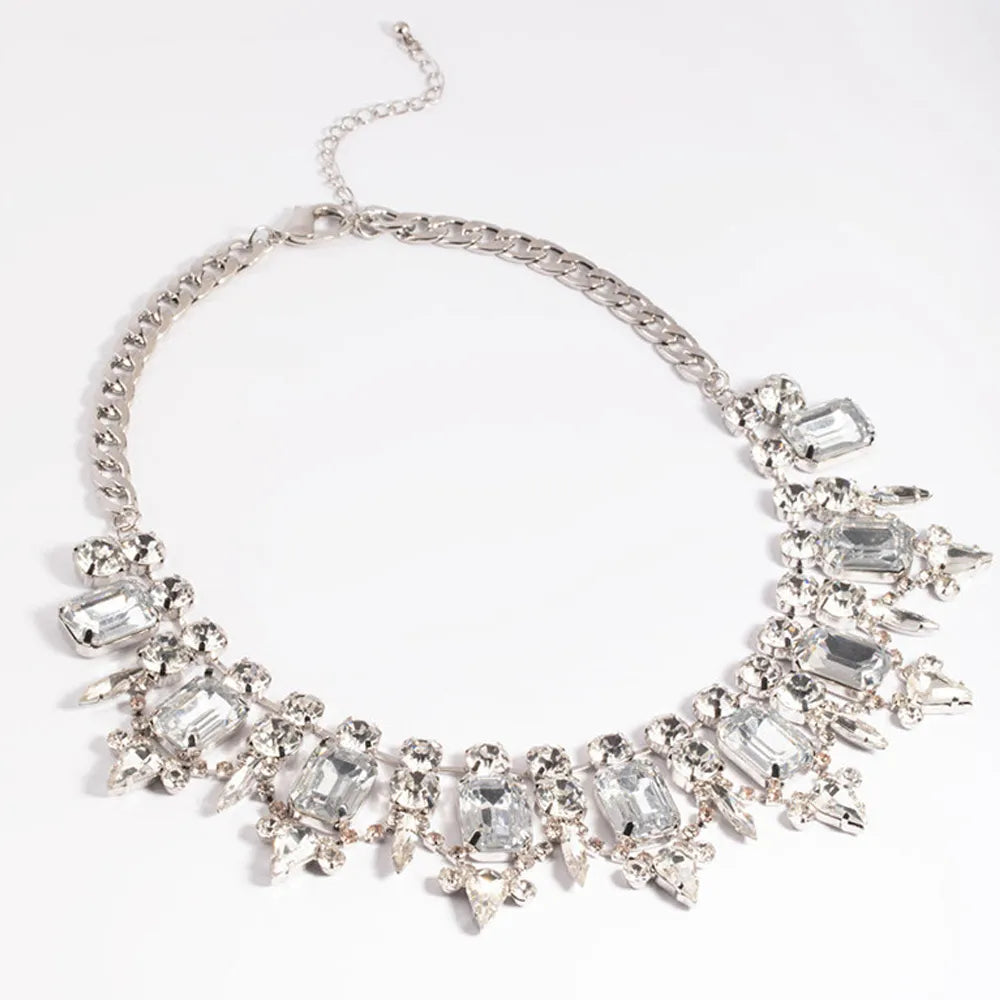 Dazzling Rhinestone Statement Necklace