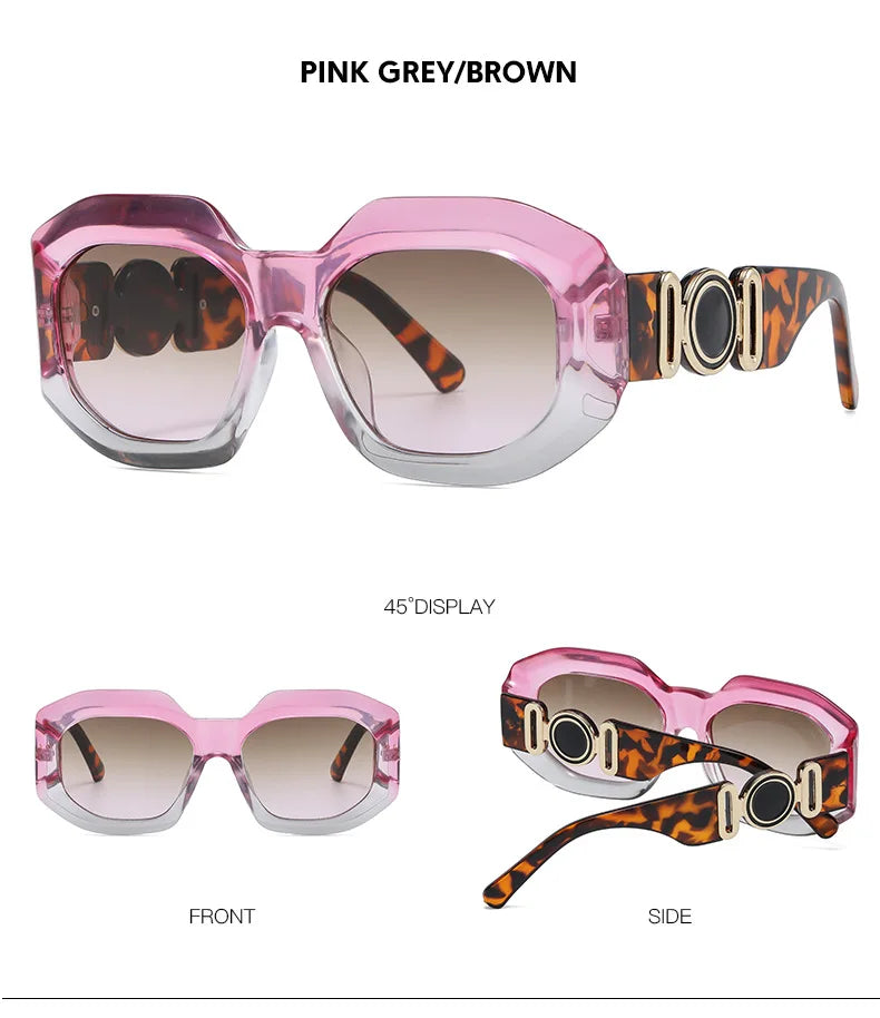 Oversized Rectangle Sunglasses – UV400 Protection