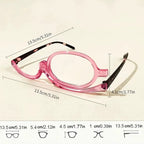 Magnifying Makeup Reading Glasses Rotating Lens Cosmetic Make Up Presbyopic Eye Glasses Readers +1.0 To +4.0 by Adornity
