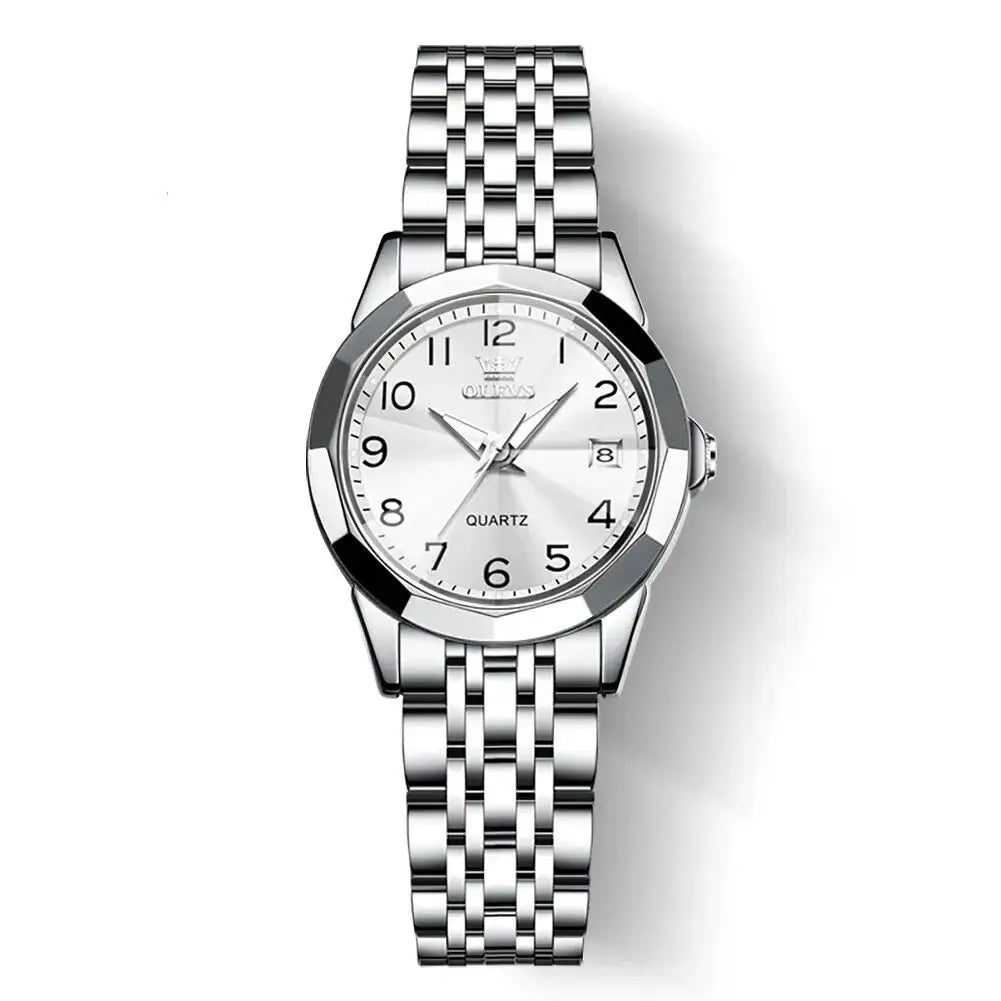 Stainless Steel Watch – Digital Dial Calendar by Adornity