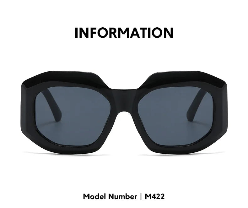Oversized Rectangle Sunglasses – UV400 Protection