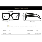 Women's Reading Glasses | Geometric Retro Square Frames With Transparent Lenses
