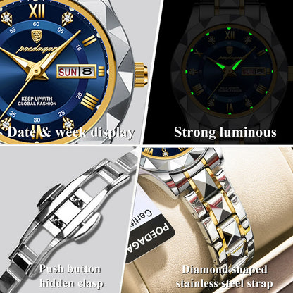 Luxury Quartz Stainless Steel Watch