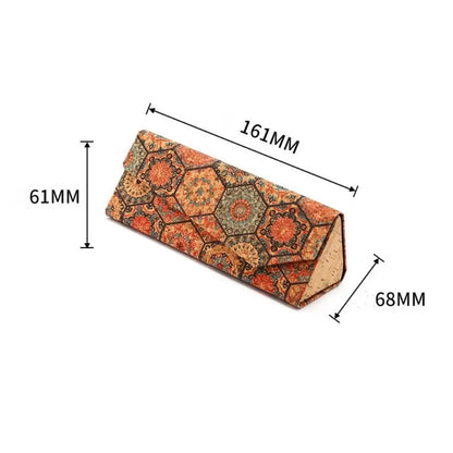 Totem Retro Folding Triangle Glasses Case Sunglasses Storage Box