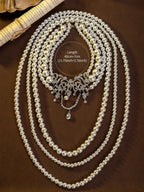 Vintage Bowknot Necklace – Multi-Layer Faux Pearl Long Fashion Jewelry by Adornity