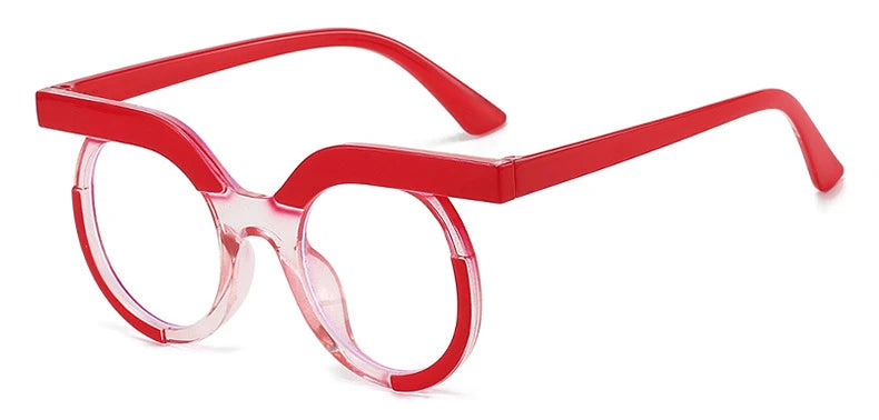 Blue Light Glasses - Women's Transparent Circular Acetate Eyeglasses Frame