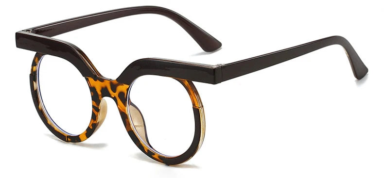 Blue Light Glasses - Women's Transparent Circular Acetate Eyeglasses Frame